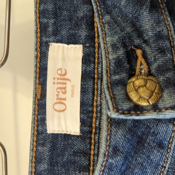 Oraije Paris High Rise Stretch Denim Jeans Size 40L or US 30 - Picture 2 of 6